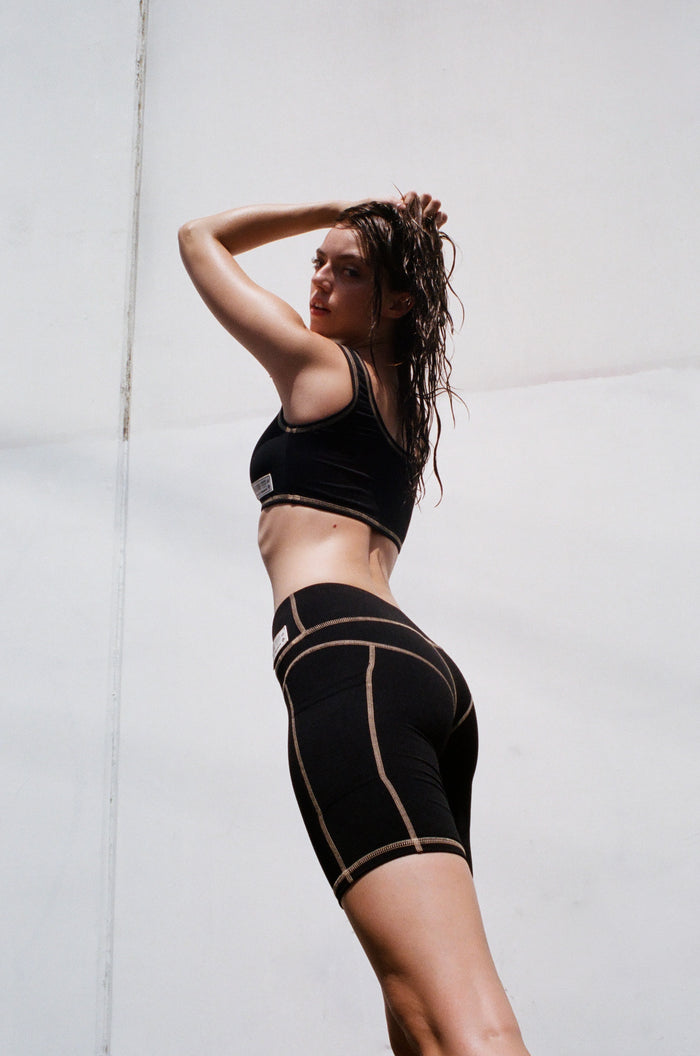 Basic Sport Biker Set - Papaya Stitch